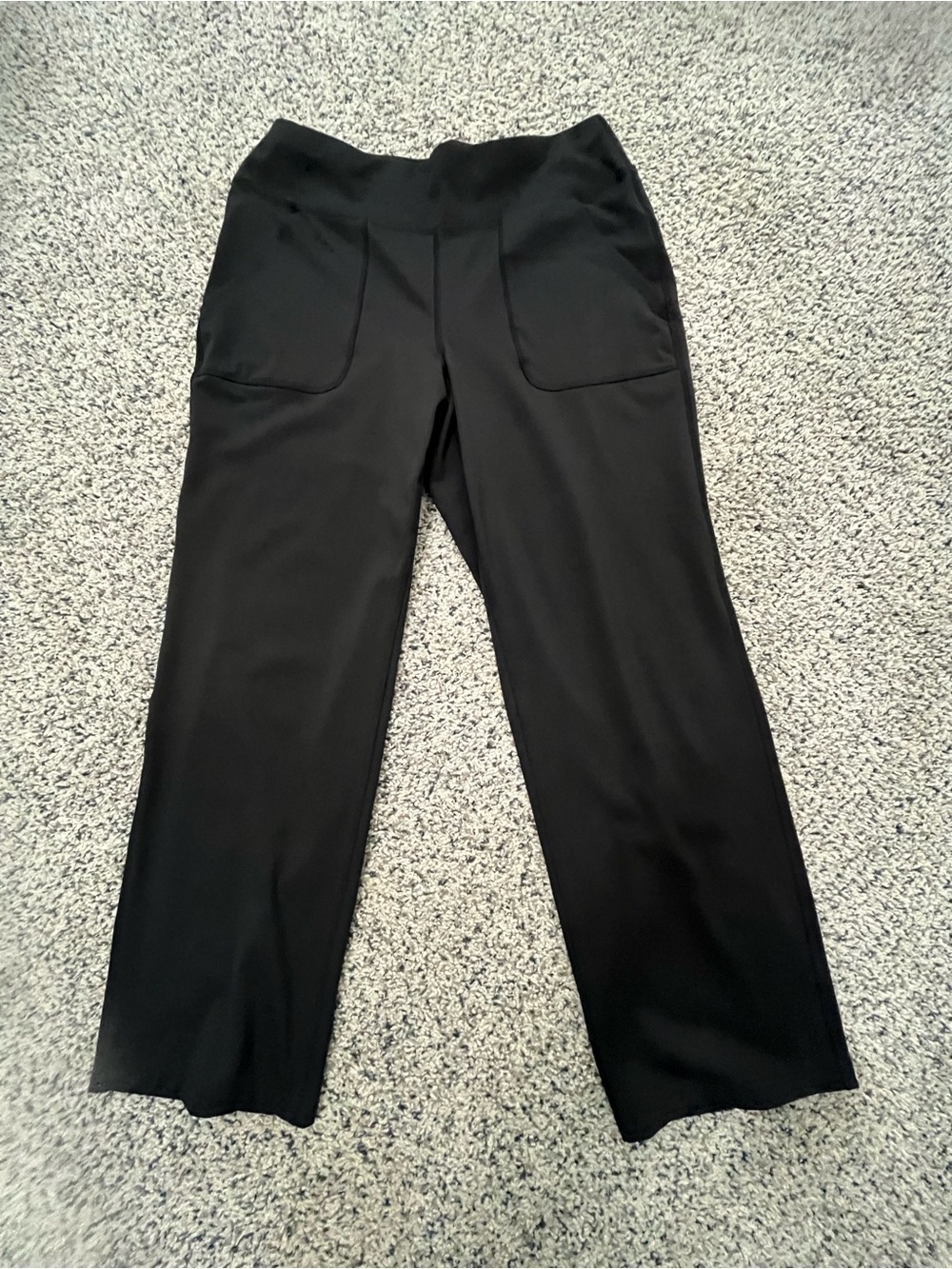 Lands' End Black Wide-Leg Stretch Pants-Sz Med P